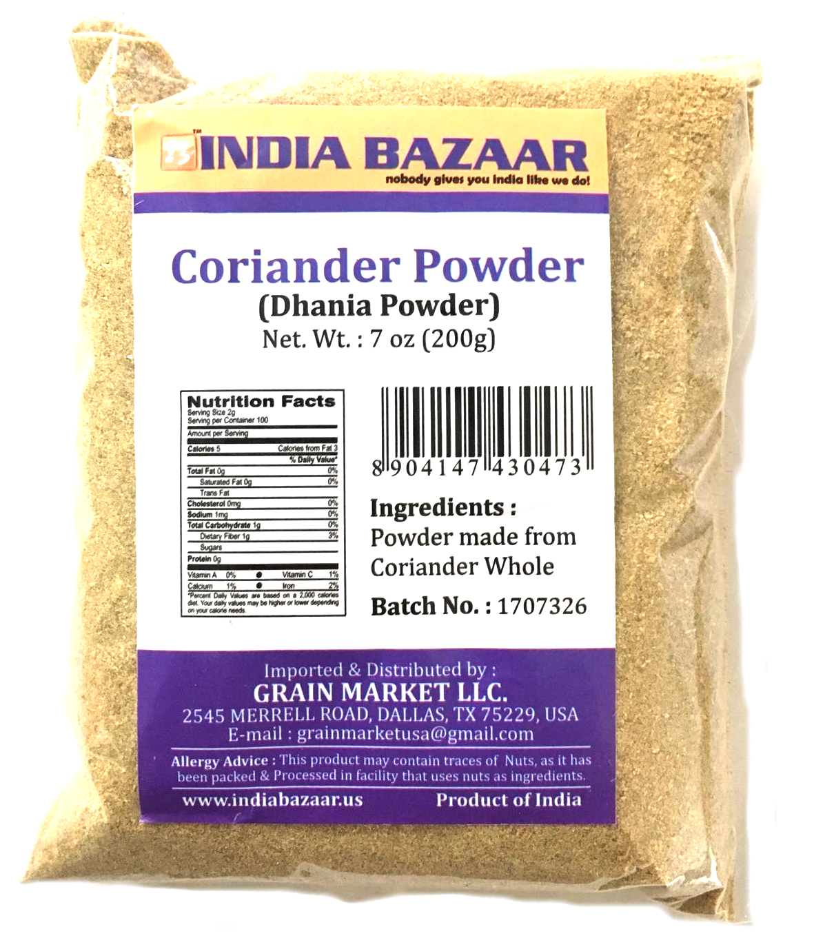 CORIANDER POWDER INDIA BAZAAR Indiabazaar